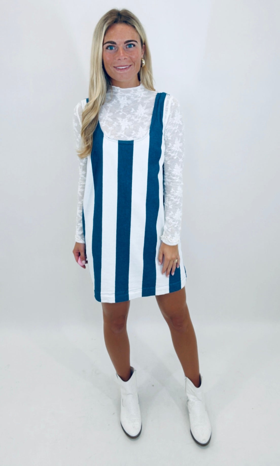 Heritage Stripe Dress (indigo)