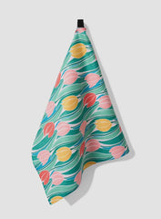 Tranquil Tulips Tea Towel