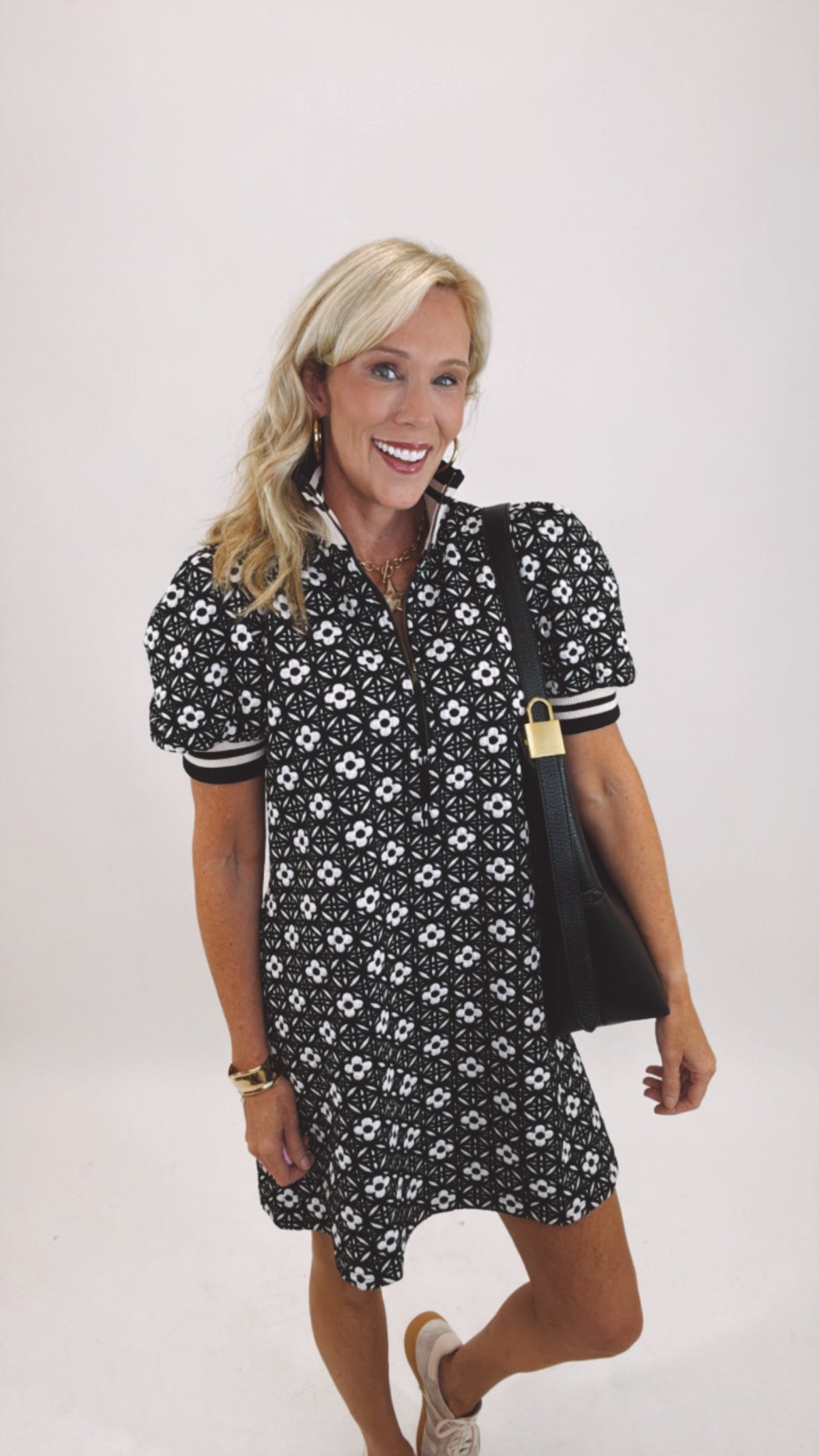 Midtown Bloom Dress (black)