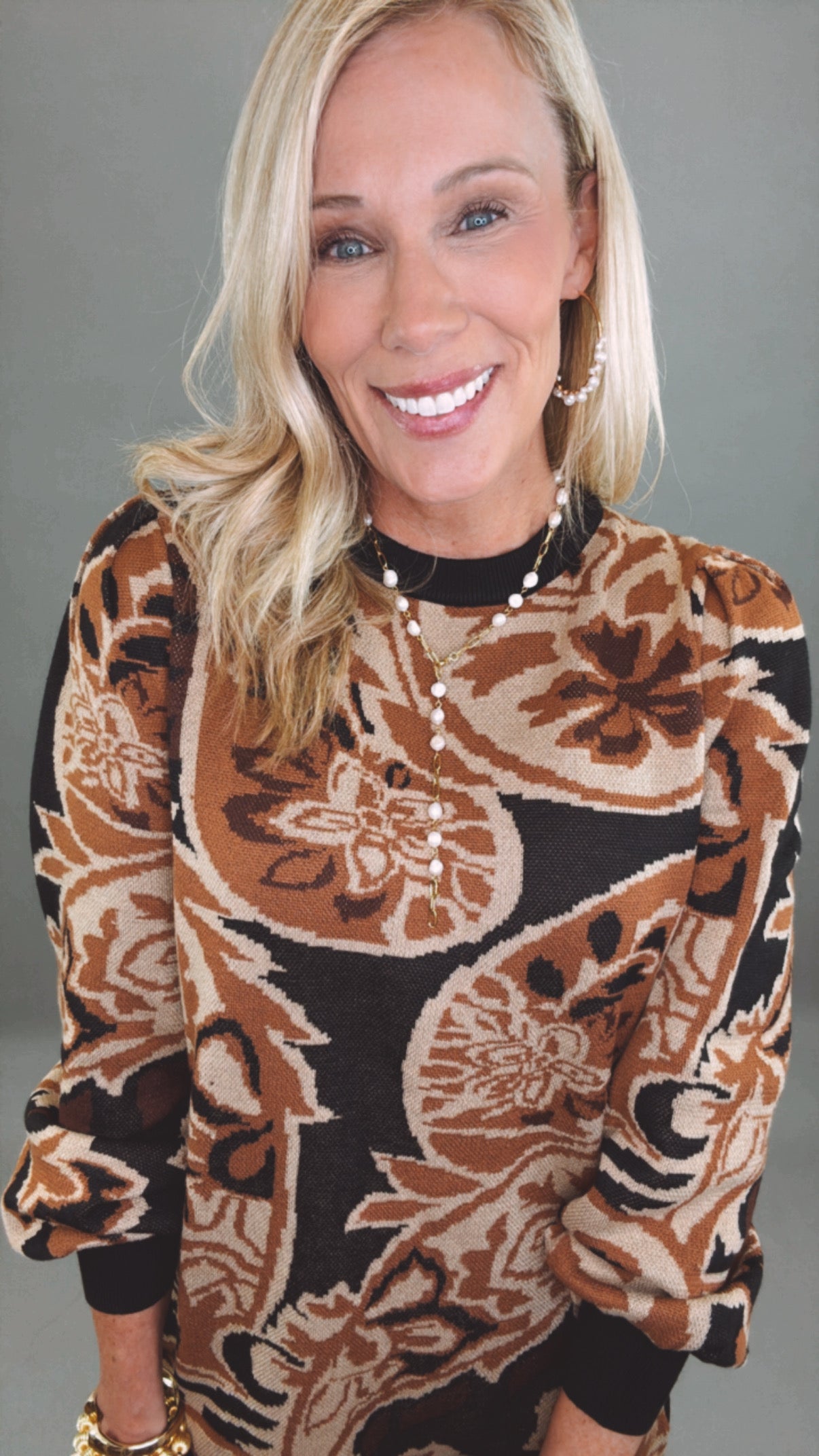 Autumn Mosaic Sweater Dress