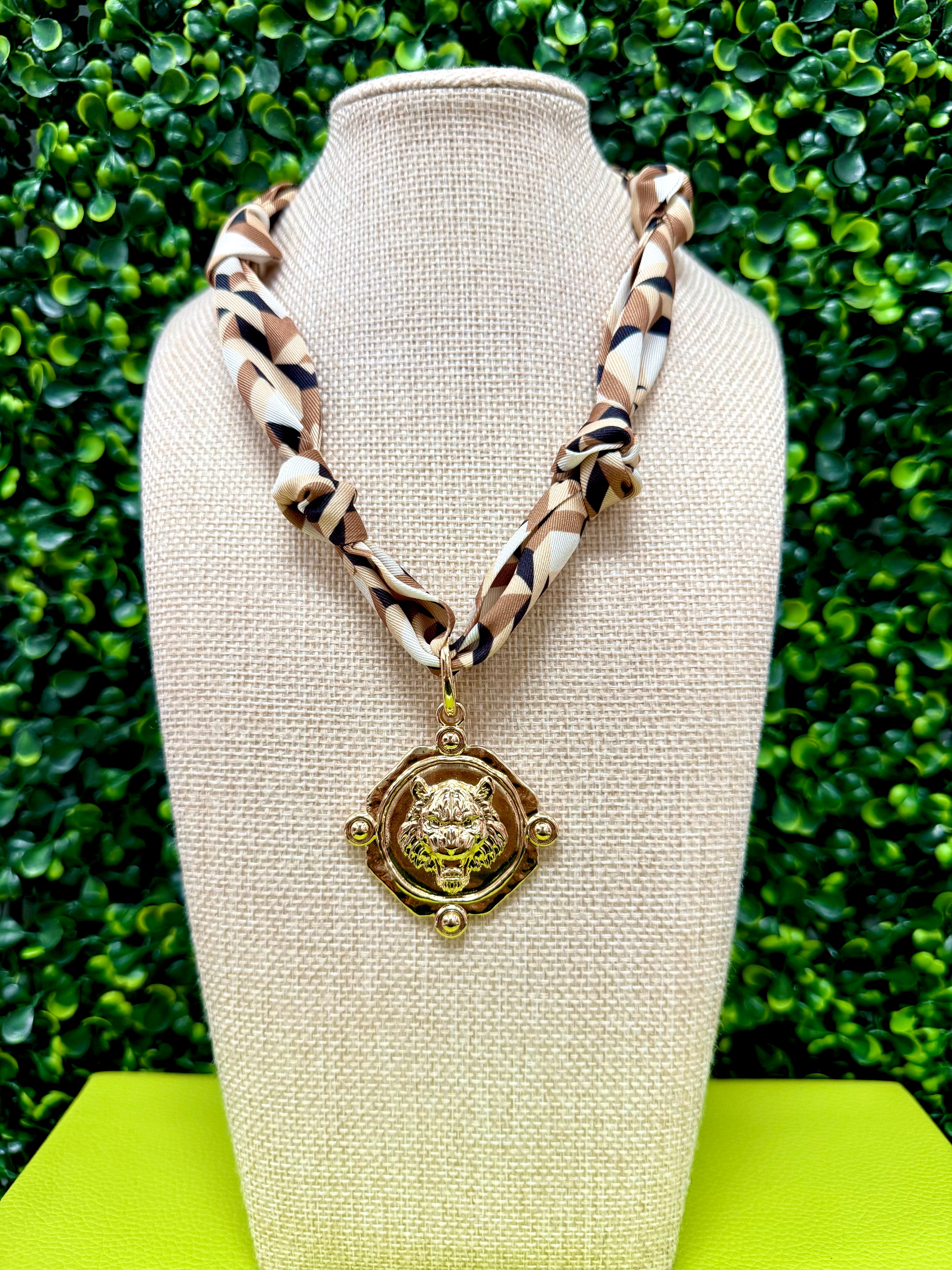 Tiger Time Scarf Necklace