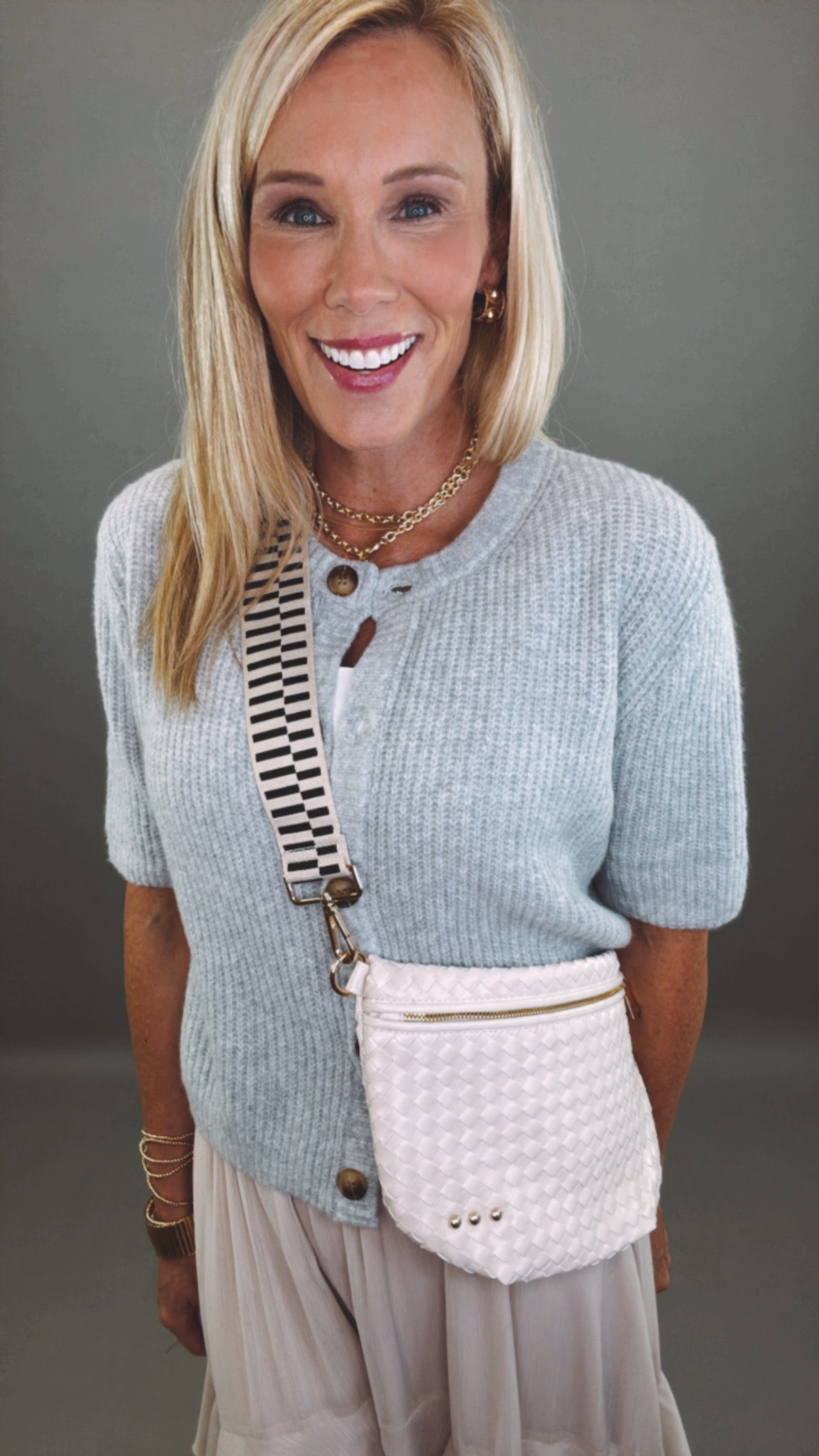 Buttoned Bliss Cardigan (grey)