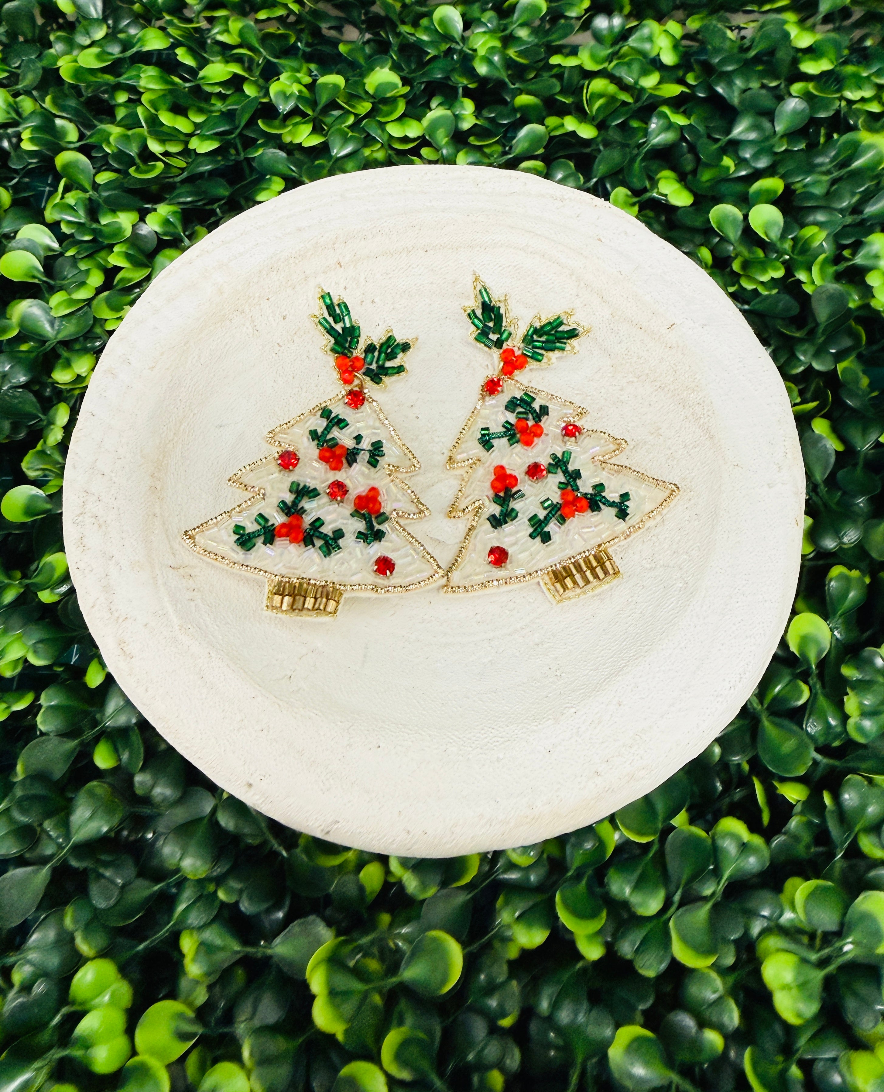 Holly & Glimmer Tree Earrings