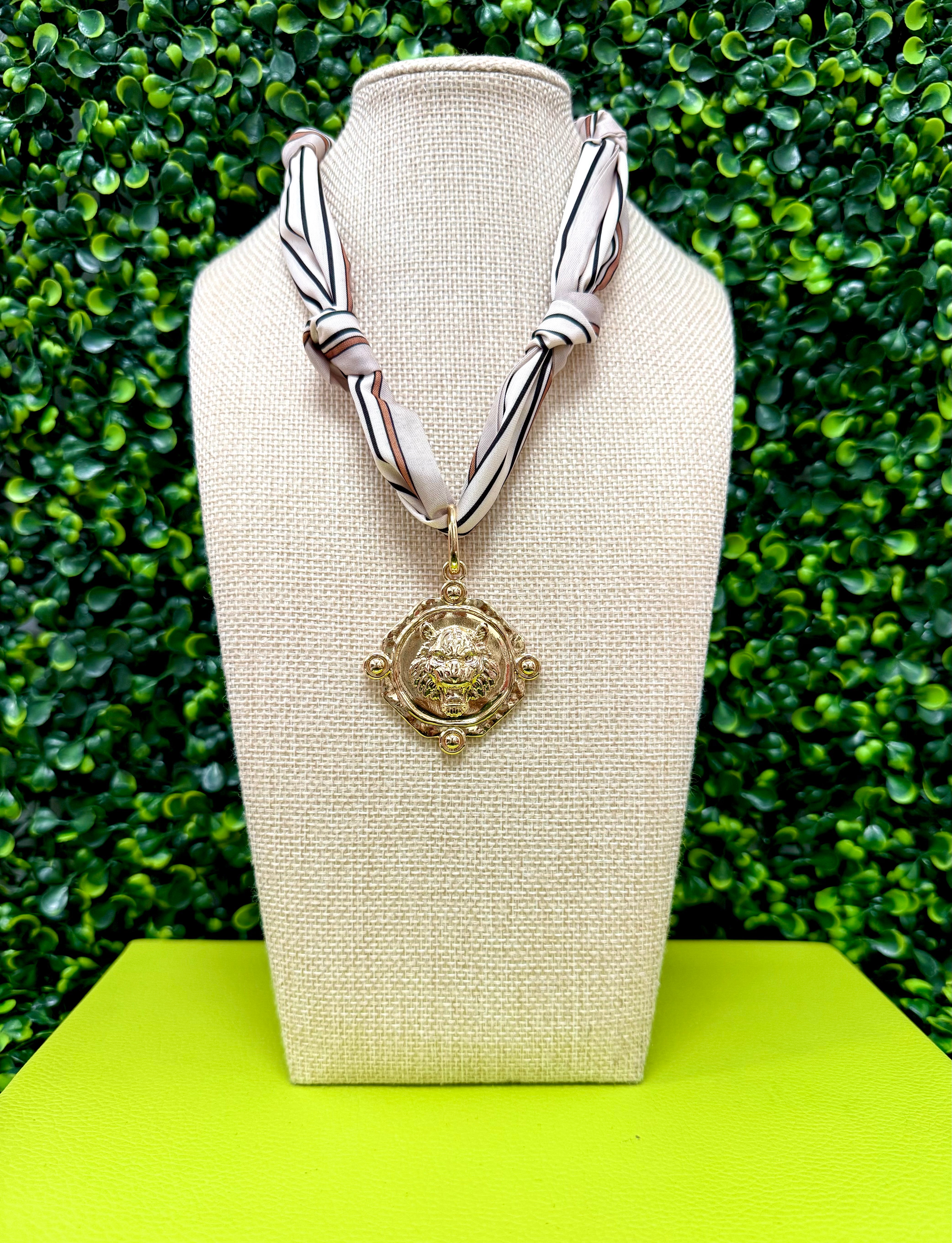 Tiger Time Scarf Necklace