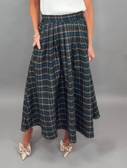 Tartan Tidings Skirt (green)