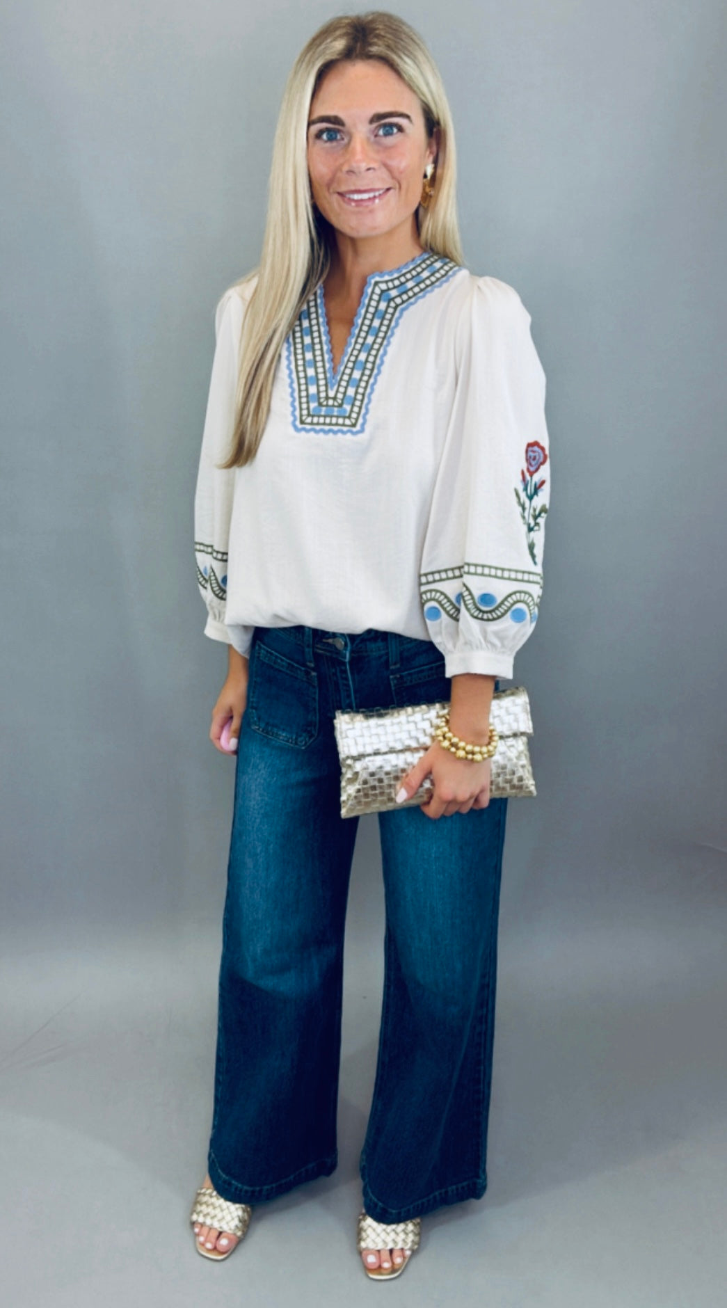 Canyon Bloom Top (ecru)