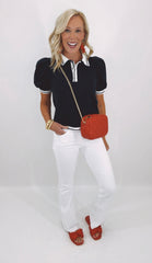 Prep School Puff Sleeve Top