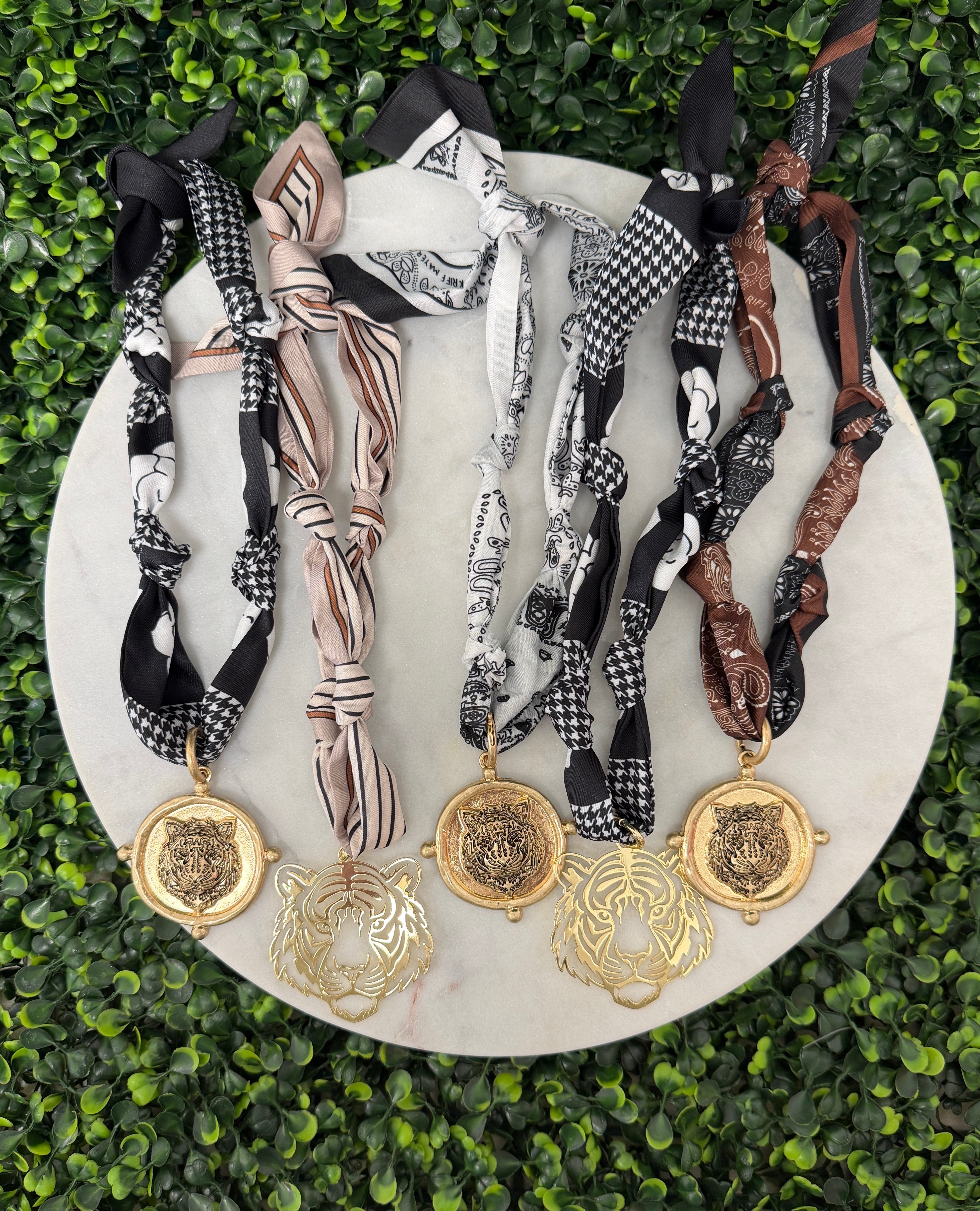 Tiger Time Scarf Necklace