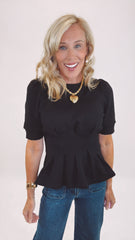 Tuck & Tailor Top (black)