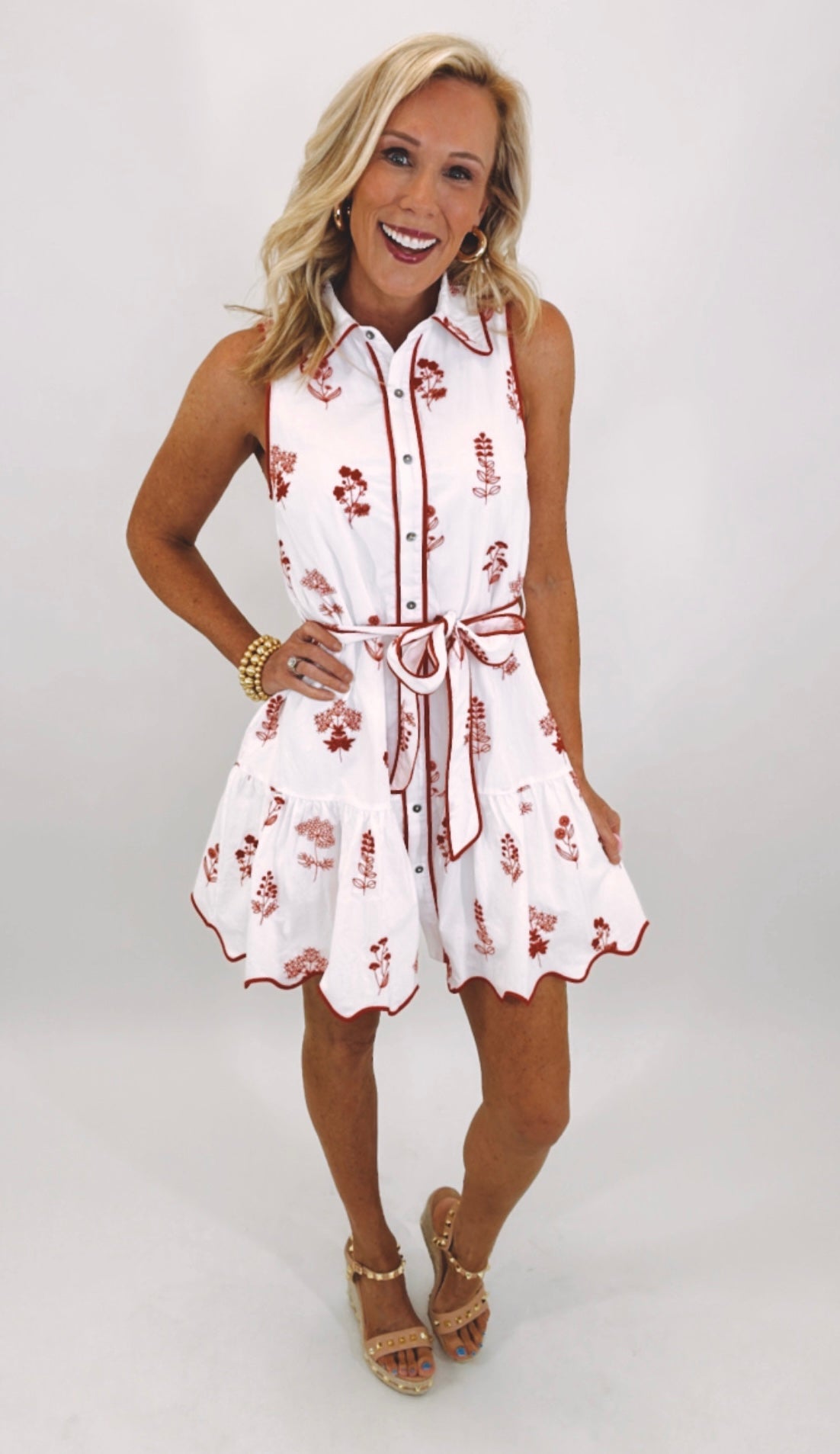 Picnic Date Mini Dress (red)