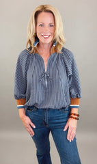 Striped Horizon Top (navy)