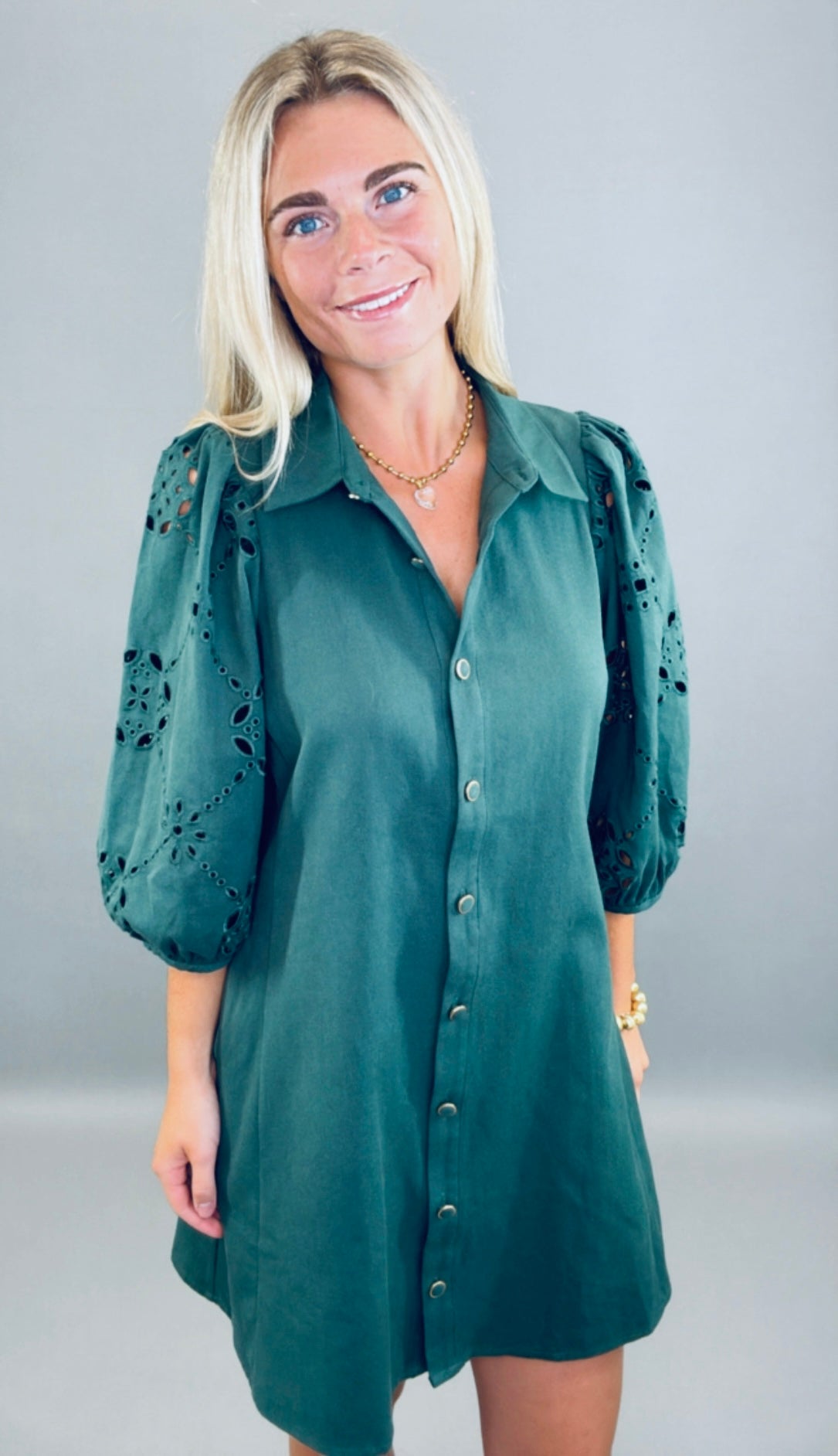 Buttoned-Up Babe Dress