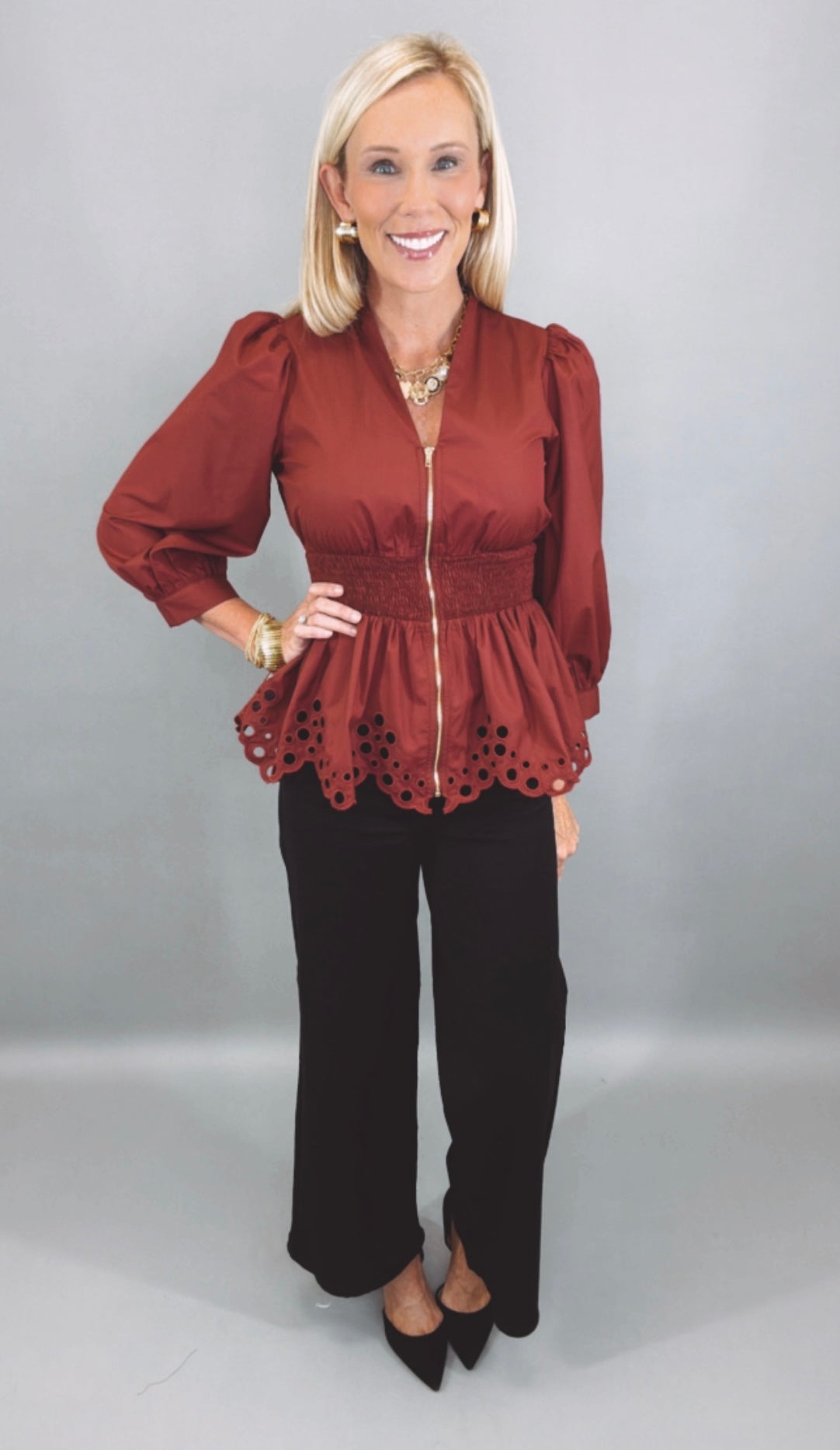 Darling Detail Top (burgundy)