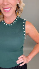 Pearly Sweater Tank (hunter green)