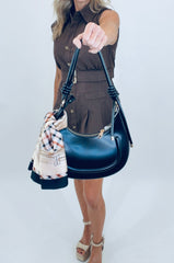 Knotted Crescent Shoulder Bag
