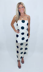 Midnight Dot Maxi Dress