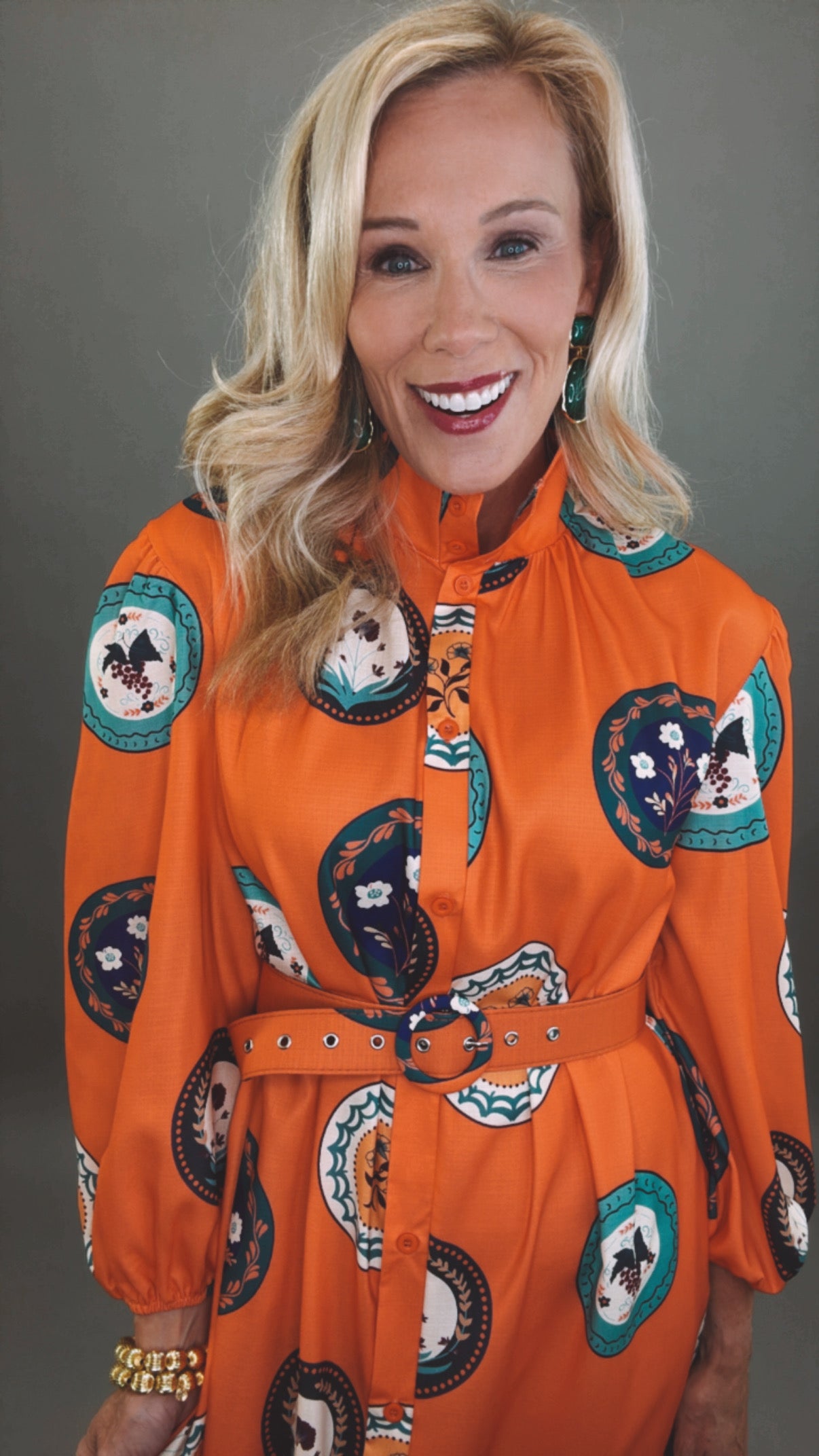 Autumn Medallion Midi Dress