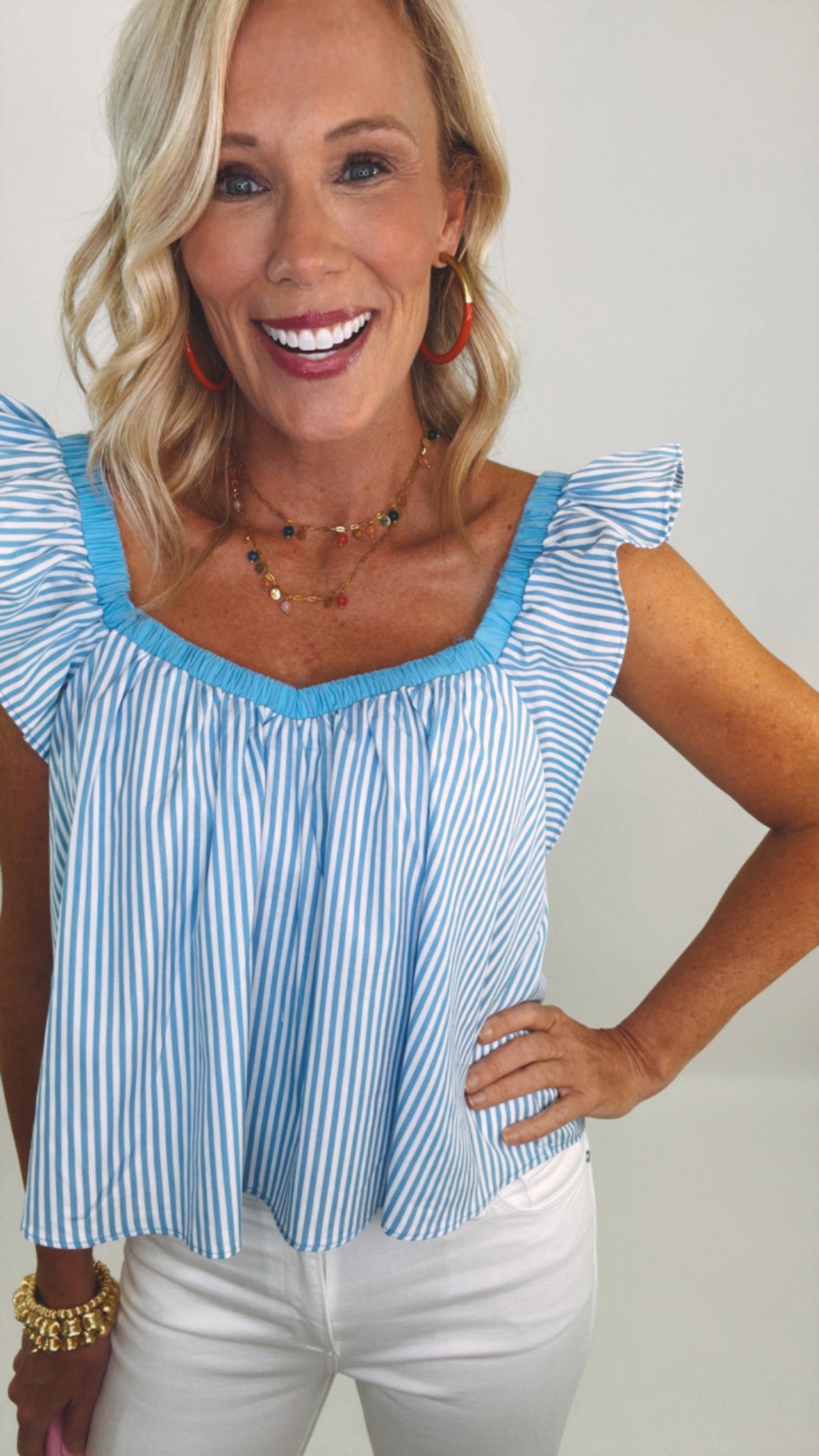 Seaside Flounce Top
