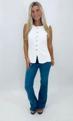 Uptown Button Vest (off white)