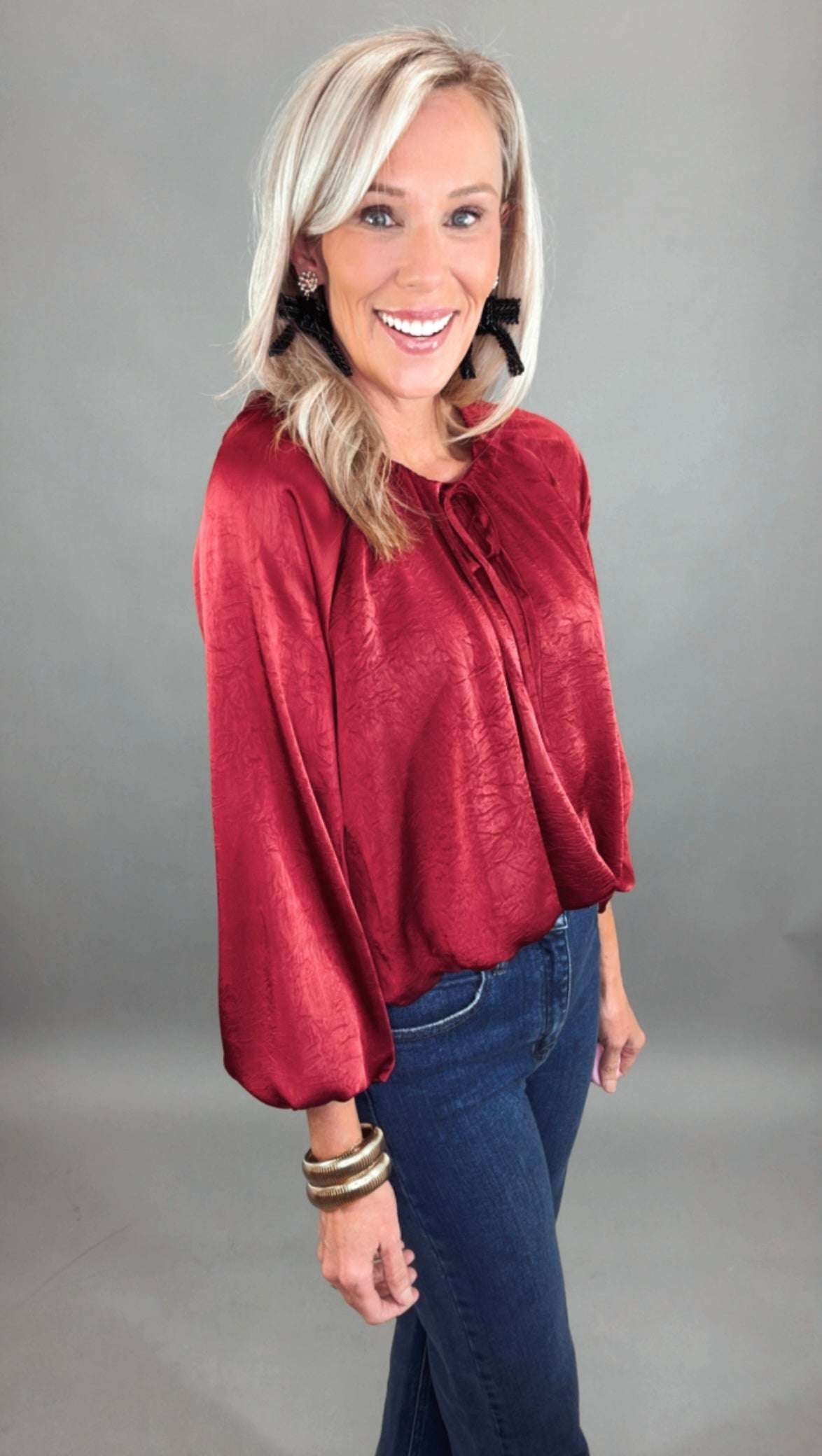 Modern Verse Blouse (crimson)