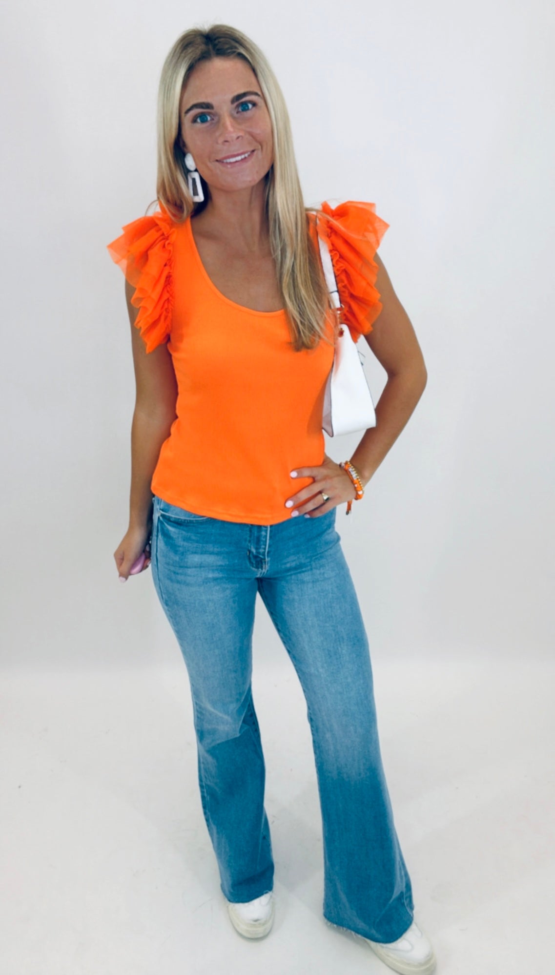Tulle Time Top (orange)