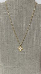 Mother of Pearl Clover Necklace