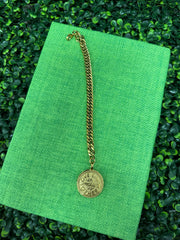 Love Each Other More Coin Chain Bracelet