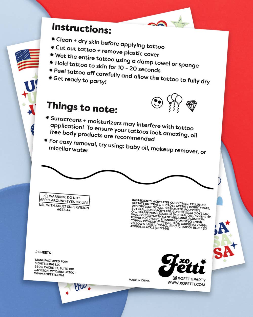 Party in the USA Glow Tattoos