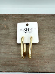 Golden Frame Earring