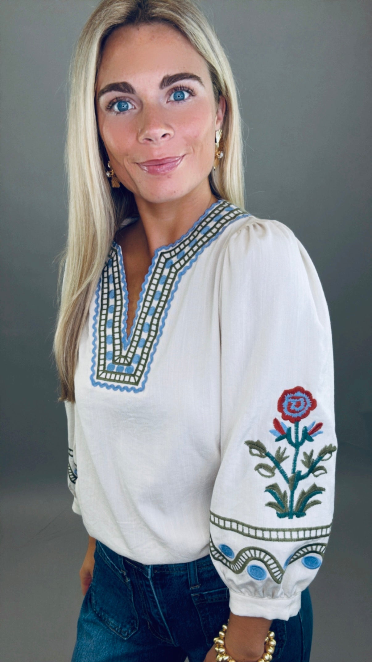 Canyon Bloom Top (ecru)