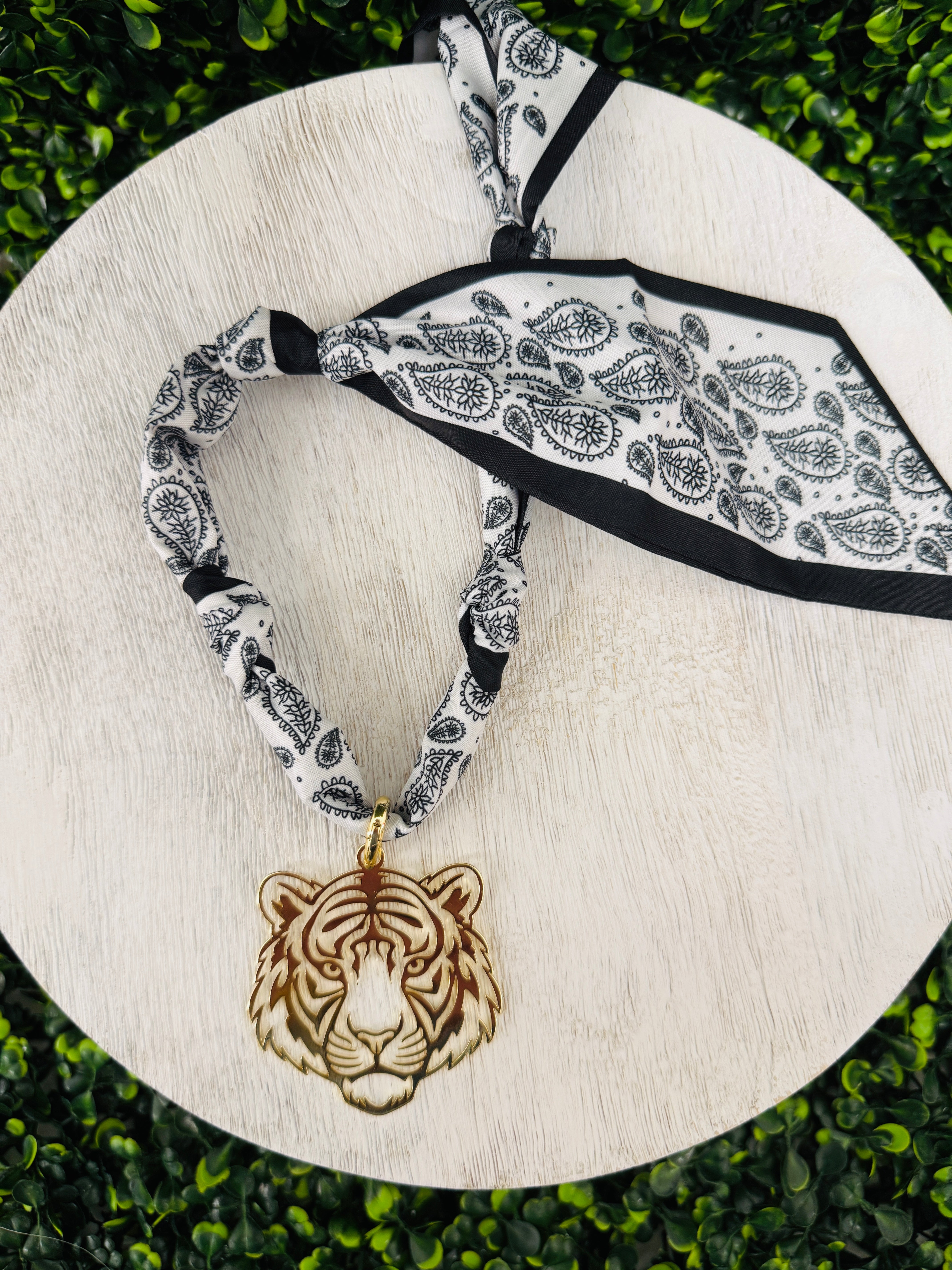 Tiger Time Scarf Necklace