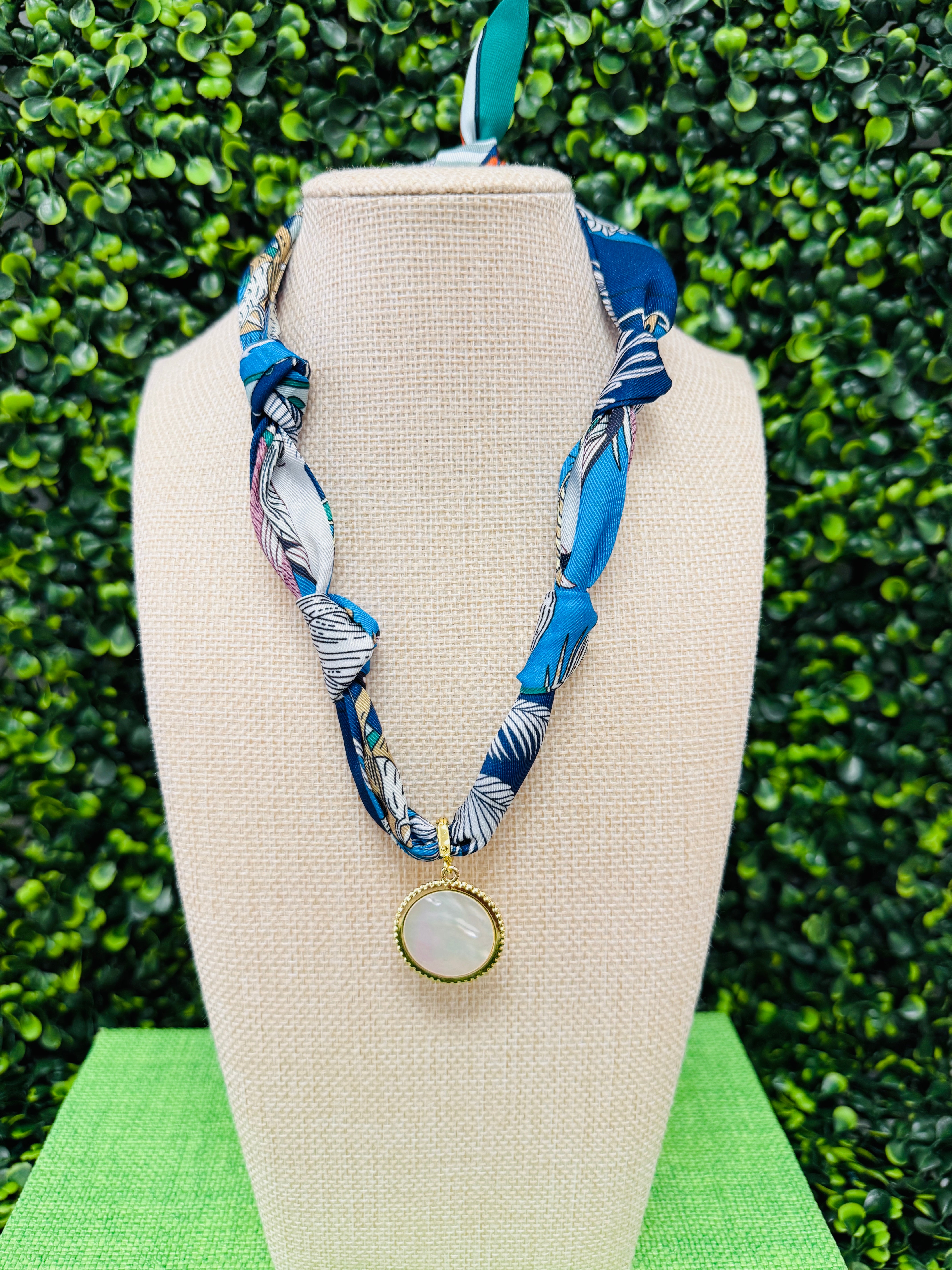 Coastline Charm Scarf Necklace