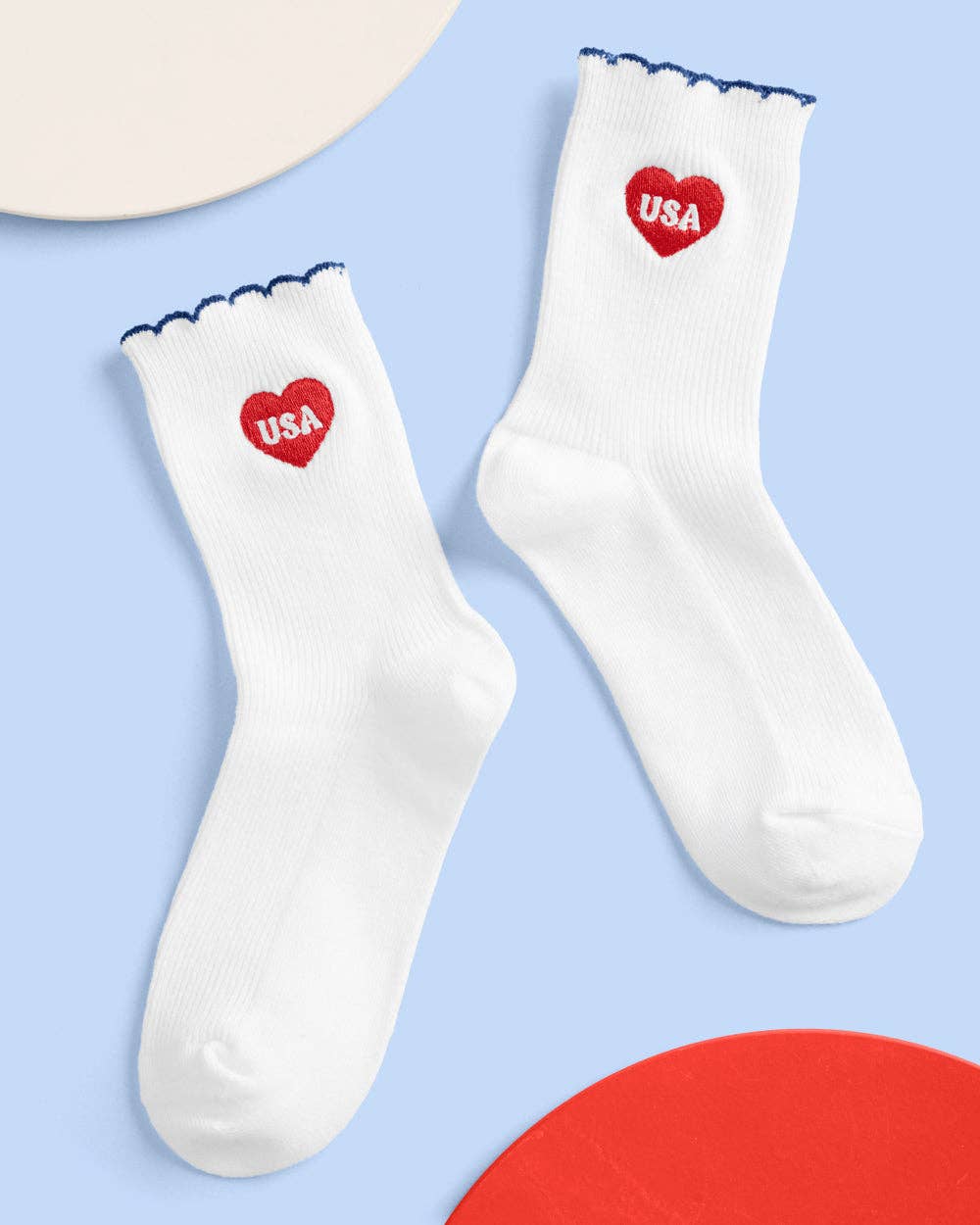 USA Heart Socks