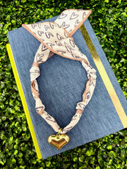 Heart of Gold Scarf Necklace