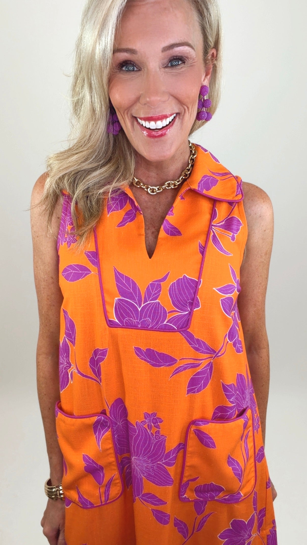 Social Hour Dress (orange)