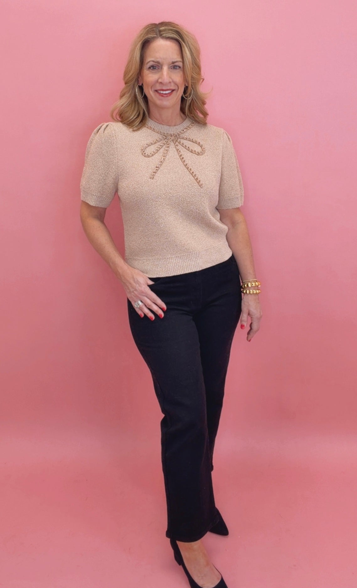 Bow So Sweet Knit (taupe)