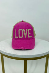 LOVE Pink Trucker Hat