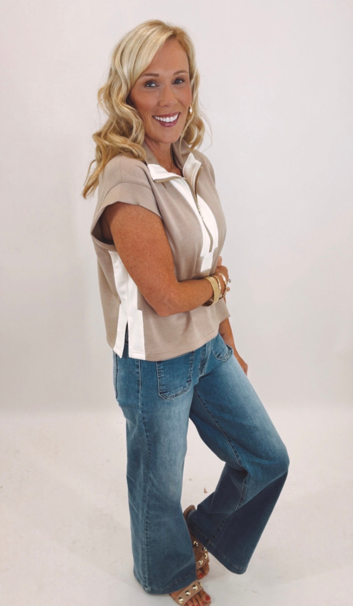 Zip It Top (lt taupe)