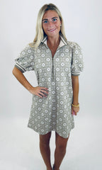 Midtown Bloom Dress (mocha)