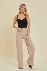 Cinched Crop Tank (black)
