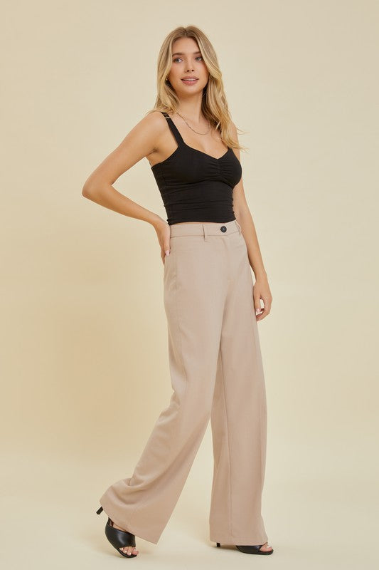 Cinched Crop Tank (black)