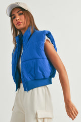 Bet Crop Vest (blue)