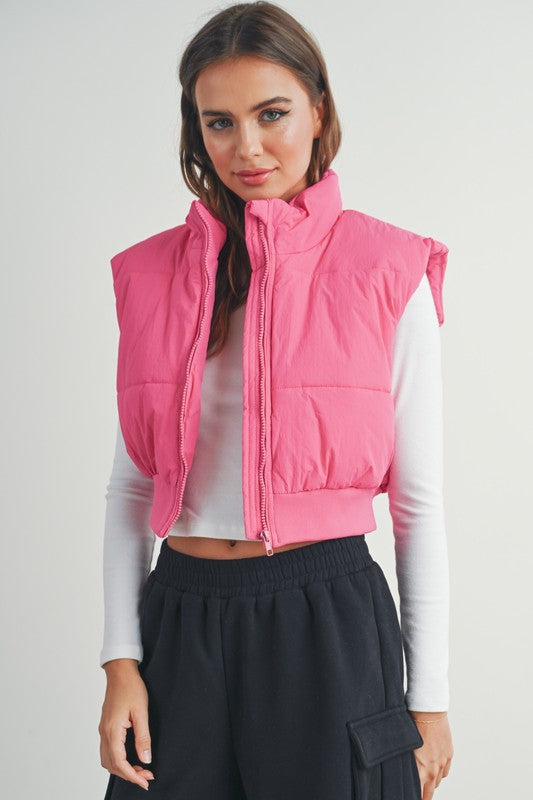 Bet Crop Vest (pink)