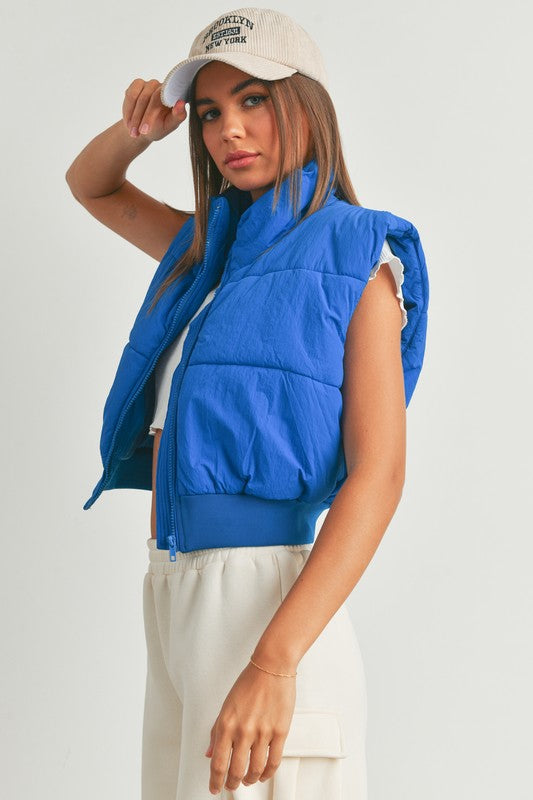 Bet Crop Vest (blue)