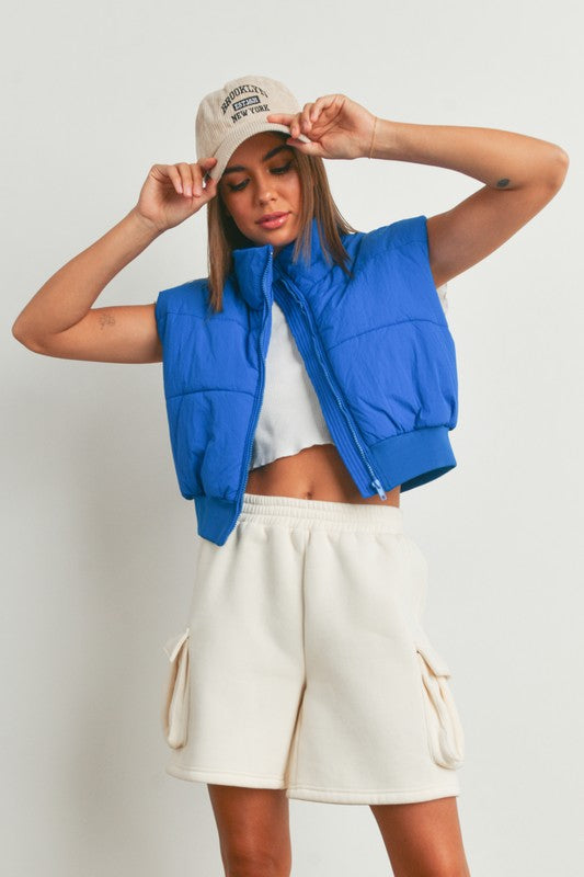 Bet Crop Vest (blue)