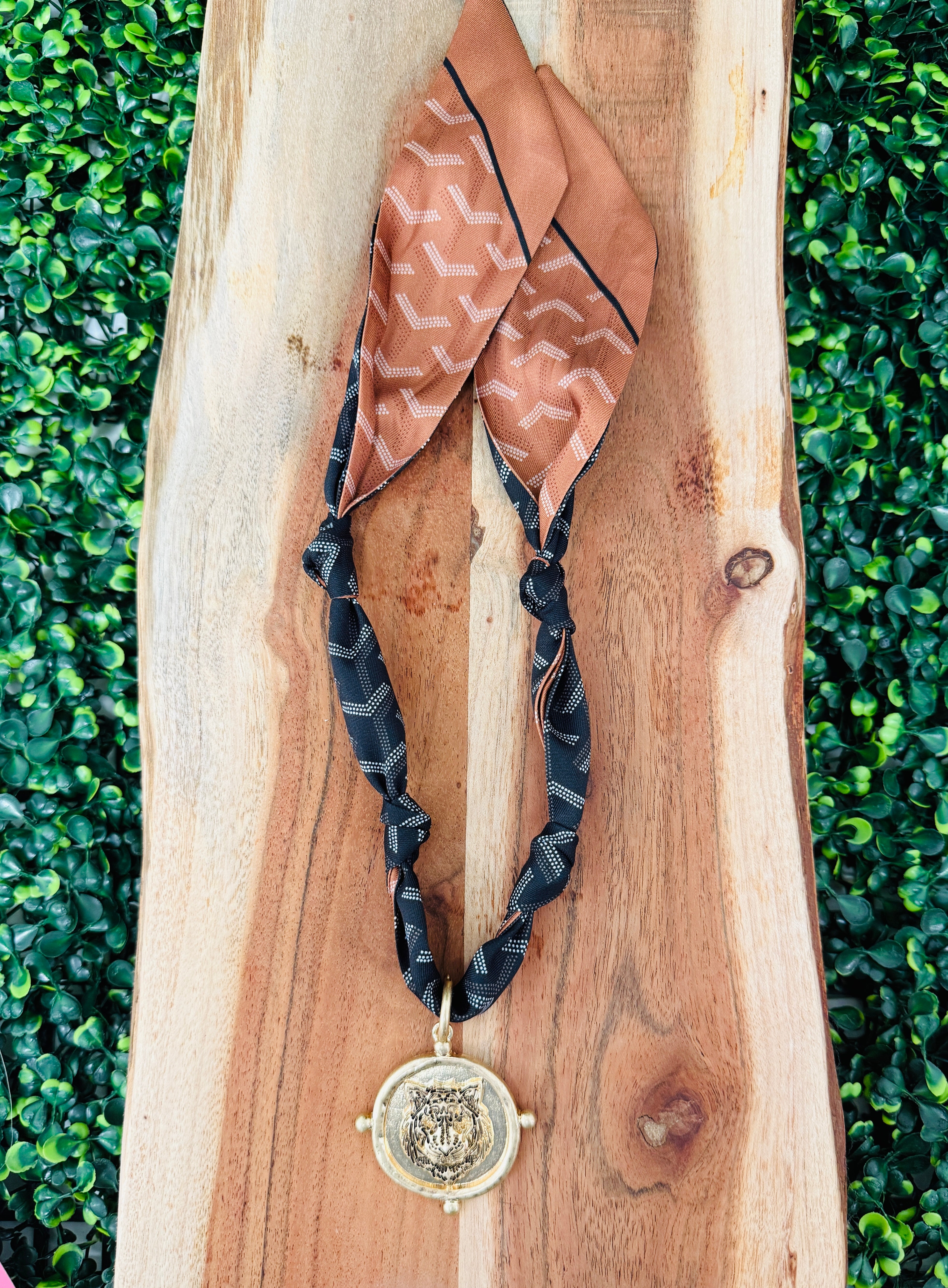 Tiger Time Scarf Necklace