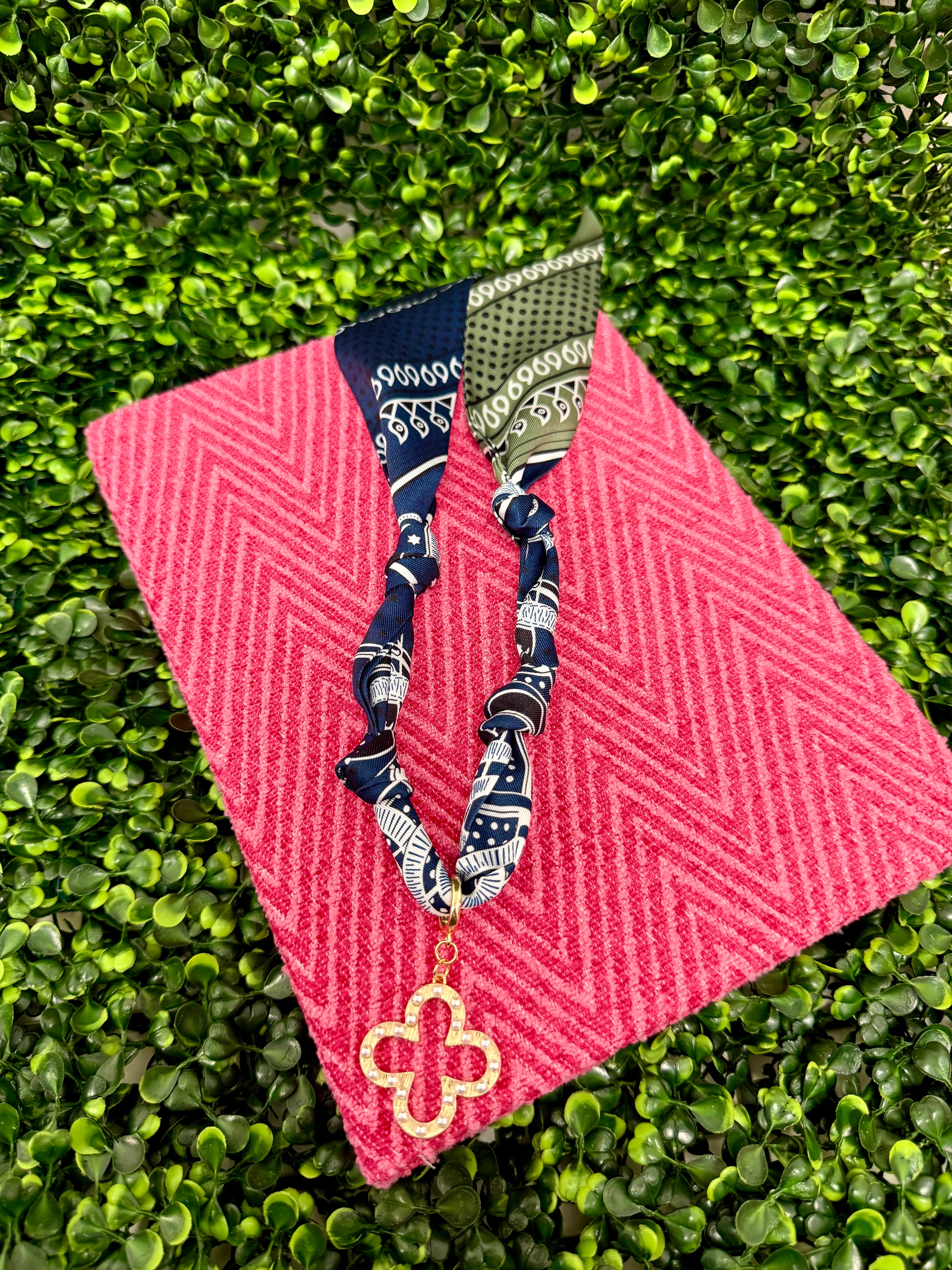Clover Luxe Scarf Necklace