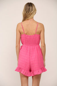 The Margo Romper (hot pink)