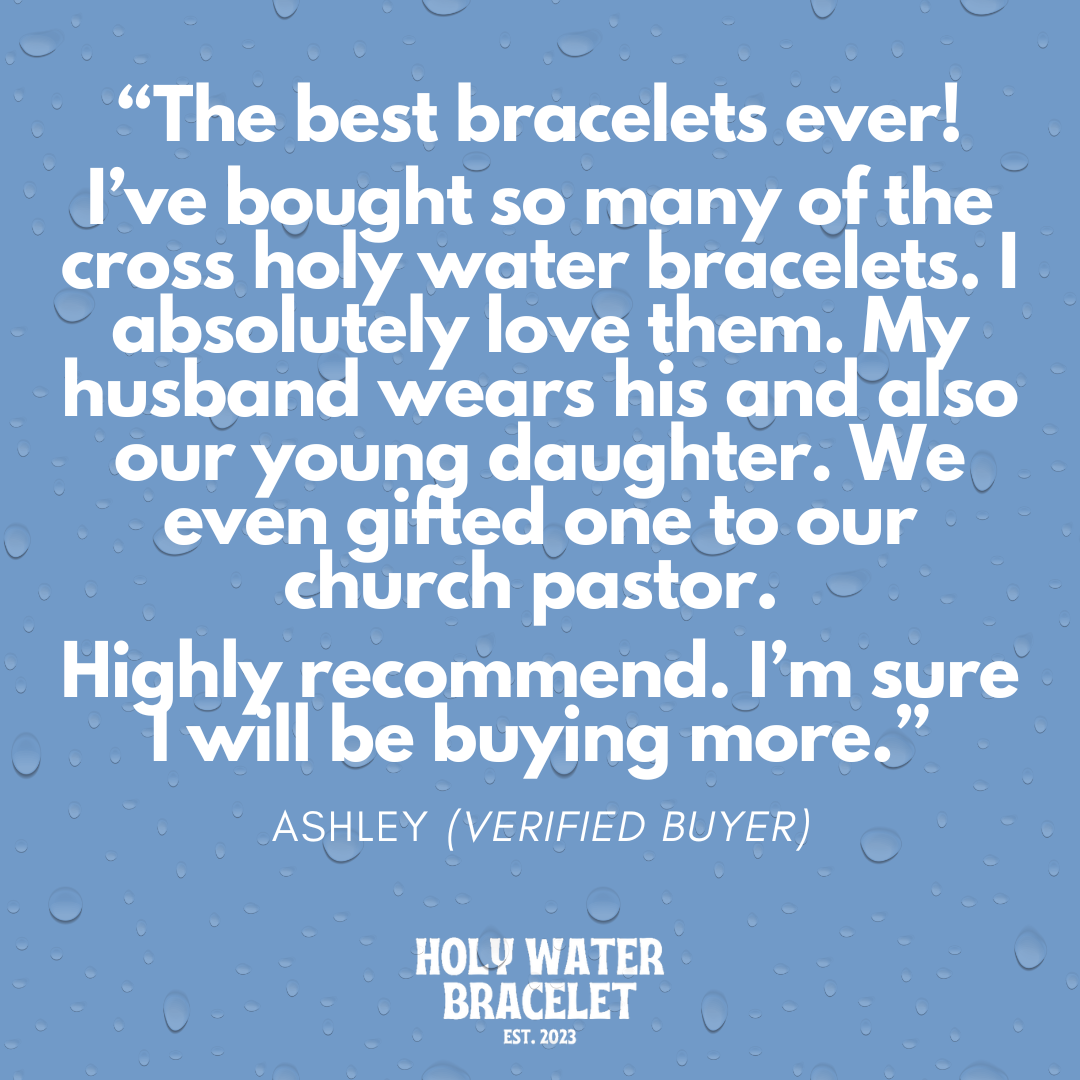 Holy Water Mom Cross Bracelet