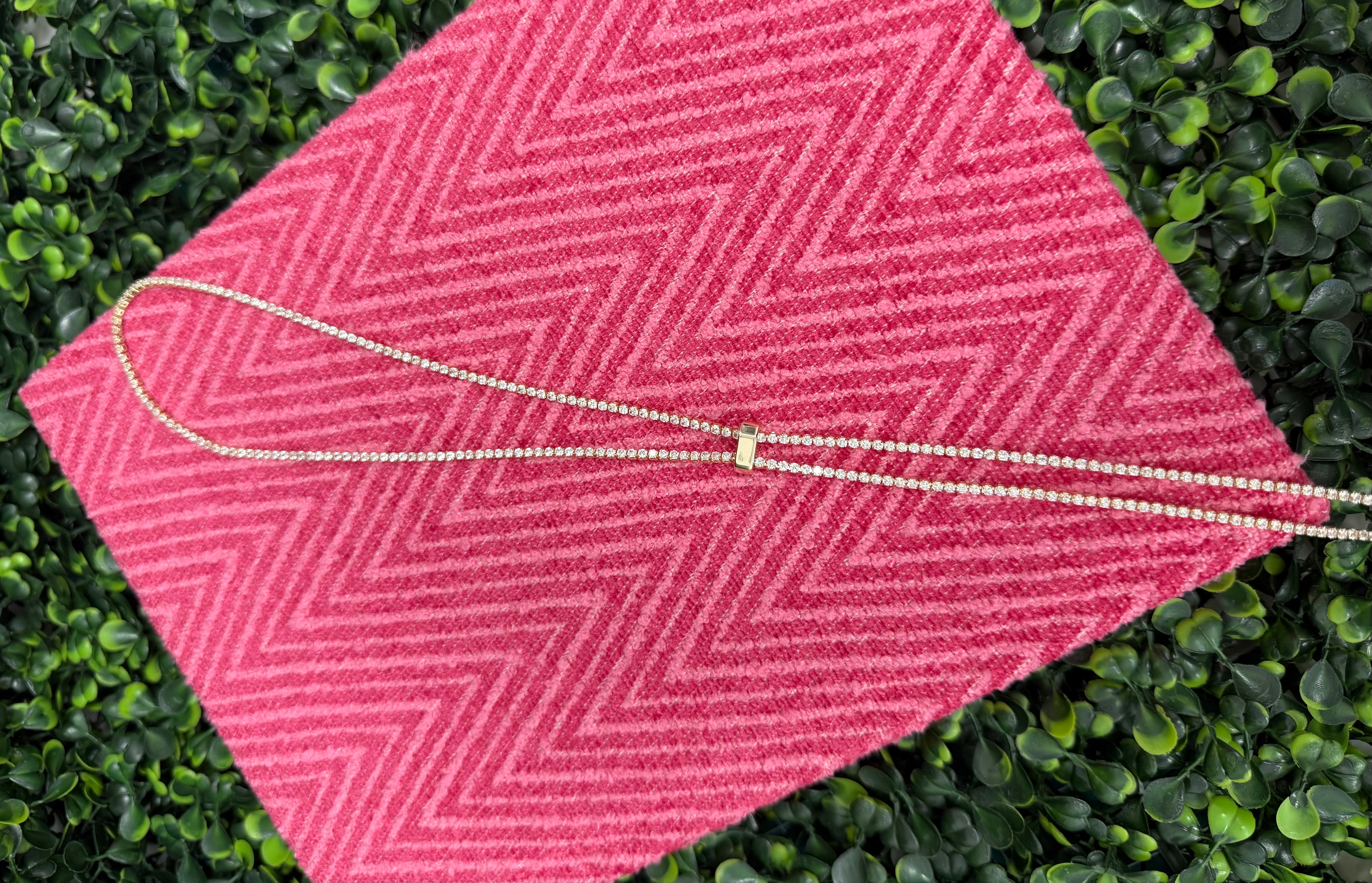 CZ Adjustable Tennis Necklace